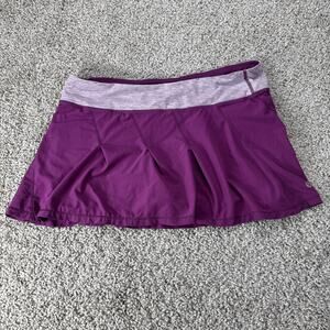 Lululemon Size 10 Purple/white Waistband Athletic Run Skort